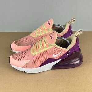Nike Air Max 270 Pink Tint Athletic Sneakers Womens 8.5 Youth 7Y Pink Purple